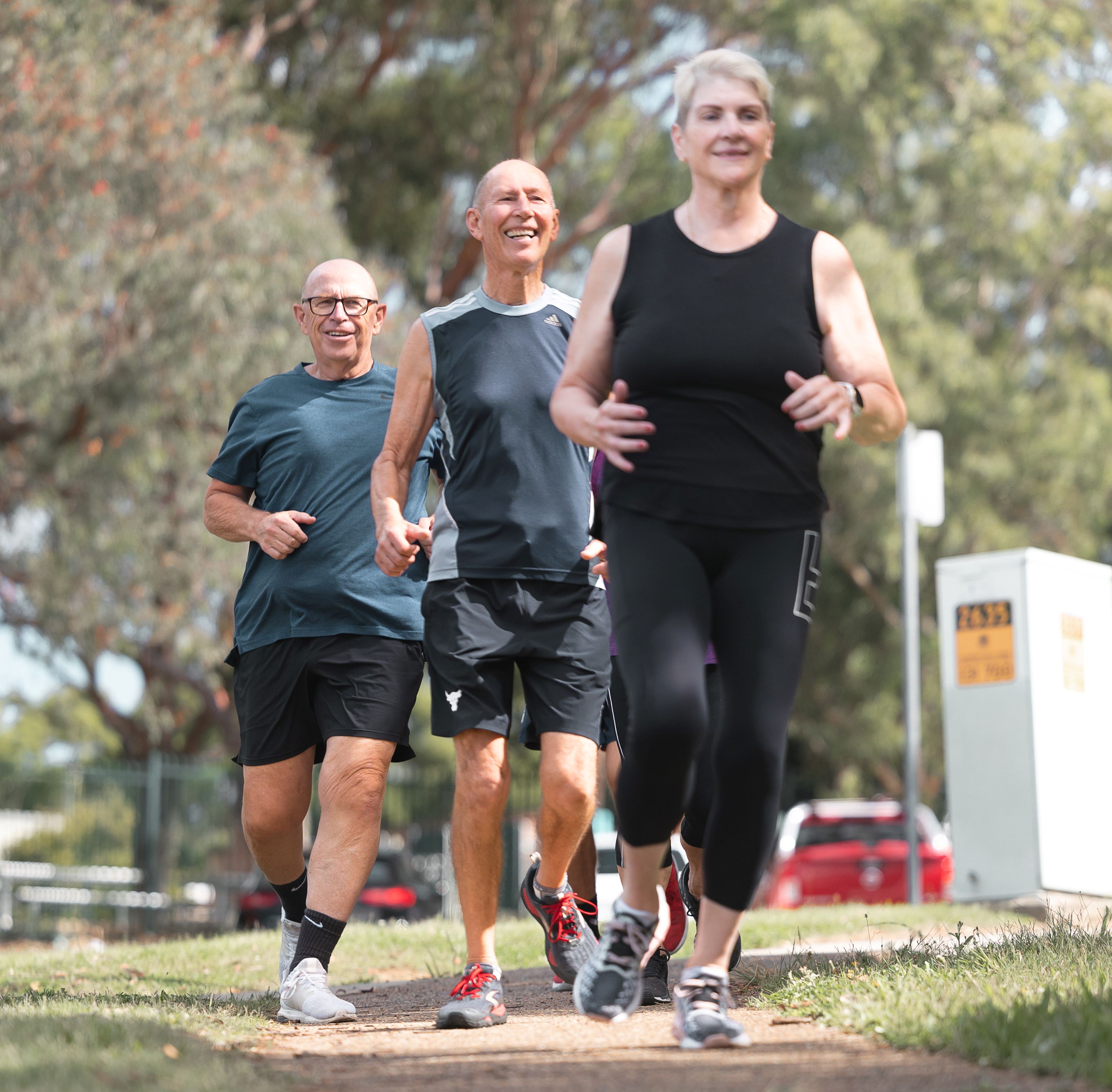 Three Vision Personal Training members working together as accountability partners.